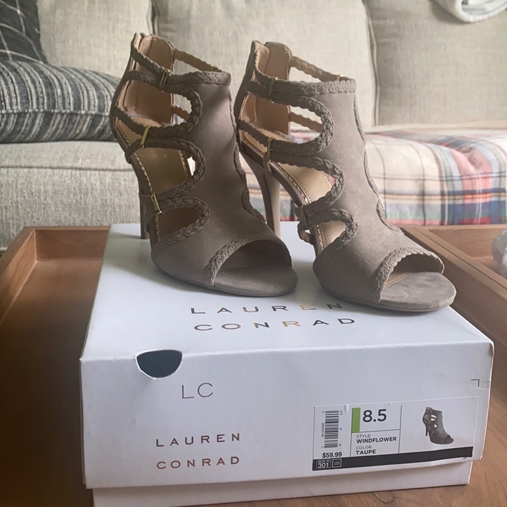 Lauren Conrad Taupe Heels Size 8.5